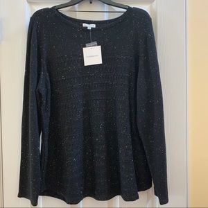 Croft & Barrow Black Speckled Sweater XXL